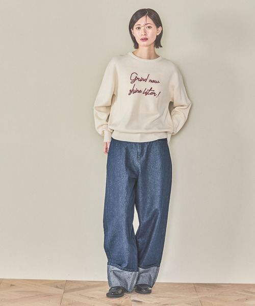 セール】刺繍ロゴニットプルオーバー / 289668（ニット/セーター