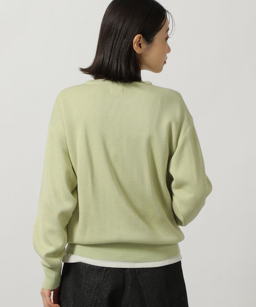 韓国　マルボンゴルフ刺繍セーター 緑　イエローラインあり。サイズ２XL メンズ キャロウェイ ゴルフウェア セーター クルーネックニット