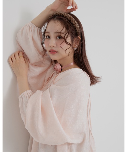 JUMELLE（ジュメロ）の「【25/SS新作】pin tuck tunic shirt（シャツ/ブラウス・レディース・ピンク/アイボリー・FREE）」の15枚目の写真