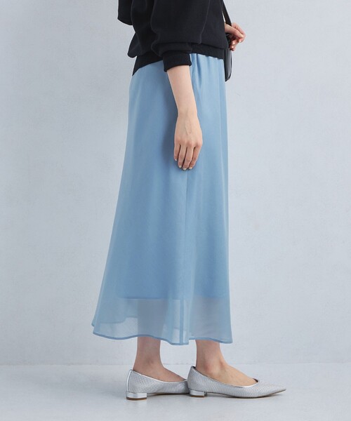 グリーンレーベルリラクシング FFC シアー ローン パネル スカート 38 M green label relaxing（グリーンレーベルリラクシング）の「FFC