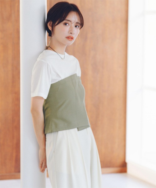 titivate（ティティベイト）の「バックレースアップキャミソール/ビスチェ（キャミソール・レディース・ブラック/ライトベージュ/ライトカーキ・S/M/L）」の14枚目の写真