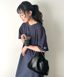 ネイビー 半袖シャツワンピース 45 リネン 2way半袖シャツワンピース （ネイビー） | アジアの手