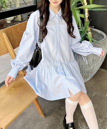 INGNI | 袖リボンティアードチュニックシャツワンピース(シャツワンピース)