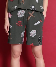 PUNYUS | 天国と地獄総柄スウェットショーパン(スウェットパンツ)