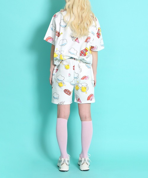 PUNYUS(プニュズ)の「天国と地獄総柄スウェットショーパン(スウェットパンツ・レディース・ホワイト/スミクロ・1/2/4/3)」の15枚目の写真