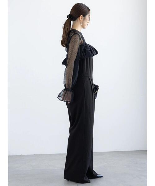 Te chichi（テチチ）の「【セレモニーアイテム】バルーンフリルオールインワン（セットアップ可）（サロペット/オーバーオール・レディース・ブラック/グレー・F）」の3枚目の写真