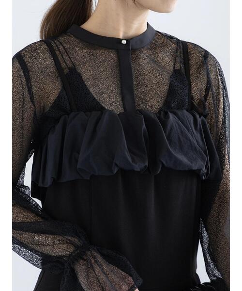 Te chichi（テチチ）の「【セレモニーアイテム】バルーンフリルオールインワン（セットアップ可）（サロペット/オーバーオール・レディース・ブラック/グレー・F）」の6枚目の写真