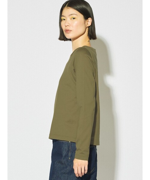 MIDIUMISOLID(ミディウミソリッド)の「MIDIUMISOLID for Ladies アシンメトリーネックプルオーバー(Tシャツ/カットソー・レディース・ブラック/カーキ/オフホワイト・FREE)」の14枚目の写真