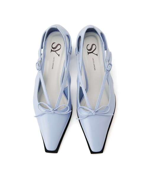 SY UNITED ARROWS(シーユナイテッドアローズ)の「<SY>リボンサイド オープントゥパンプス60●↑(パンプス・レディース・ライトブルー/ブラック/シルバー・22cm/22.5cm/23cm/23.5cm/24cm/24.5cm/25cm)」の5枚目の写真