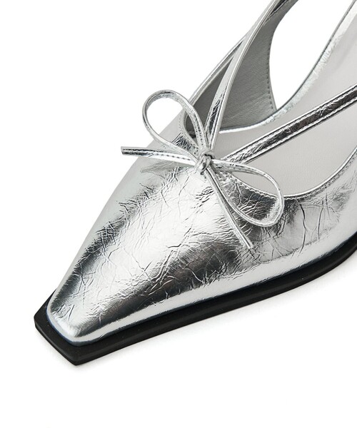 SY UNITED ARROWS(シーユナイテッドアローズ)の「<SY>リボンサイド オープントゥパンプス60●↑(パンプス・レディース・ライトブルー/ブラック/シルバー・22cm/22.5cm/23cm/23.5cm/24cm/24.5cm/25cm)」の13枚目の写真