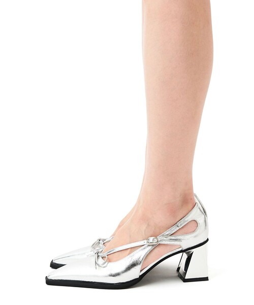 SY UNITED ARROWS(シーユナイテッドアローズ)の「<SY>リボンサイド オープントゥパンプス60●↑(パンプス・レディース・ライトブルー/ブラック/シルバー・22cm/22.5cm/23cm/23.5cm/24cm/24.5cm/25cm)」の19枚目の写真