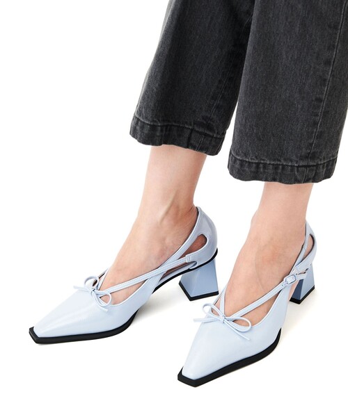 SY UNITED ARROWS(シーユナイテッドアローズ)の「<SY>リボンサイド オープントゥパンプス60●↑(パンプス・レディース・ライトブルー/ブラック/シルバー・22cm/22.5cm/23cm/23.5cm/24cm/24.5cm/25cm)」の20枚目の写真