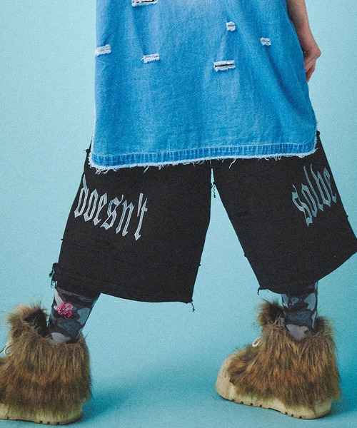 GALFY(ガルフィー)の「【GALFY/ガルフィー】病みに染まりし反戦パンツ(その他パンツ・メンズ・スミクロ/ブラック/ホワイト・L/XL)」の3枚目の写真
