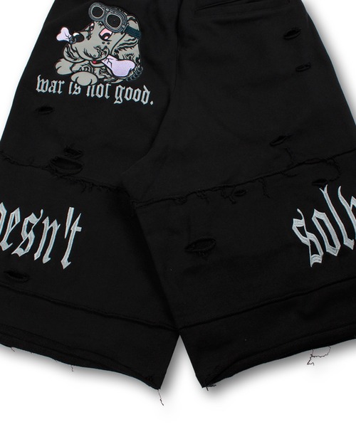 GALFY(ガルフィー)の「【GALFY/ガルフィー】病みに染まりし反戦パンツ(その他パンツ・メンズ・スミクロ/ブラック/ホワイト・L/XL)」の11枚目の写真