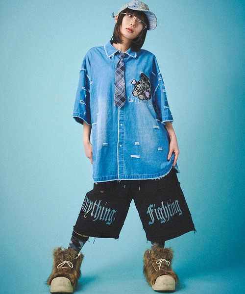 GALFY(ガルフィー)の「【GALFY/ガルフィー】病みに染まりし反戦パンツ(その他パンツ・メンズ・スミクロ/ブラック/ホワイト・L/XL)」の19枚目の写真