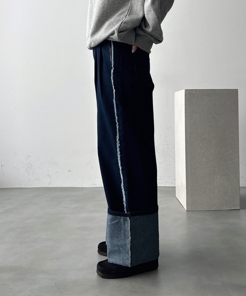 uni's room■クリップアジャストサマーデニムパンツ PT-SS23-02 セール】【UNISEX/3サイズ展開】リバースコンビデニム（デニム