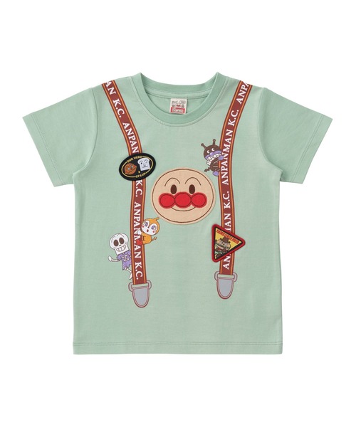 ANPANMAN KIDS COLLECTION(アンパンマンキッズコレクション)の「サスペンダー柄アップリケTシャツ(Tシャツ/カットソー・キッズ・グリーン/オフホワイト・80cm/90cm/110cm/100cm/120cm)」の10枚目の写真