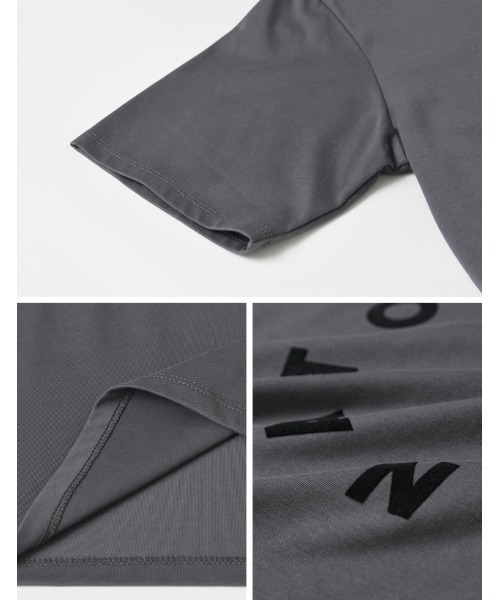 Re:EDIT（リエディ）の「[2025SS COLLECTION][接触冷感][UVカット][紫外線対策]サークルロゴTシャツ（Tシャツ/カットソー・レディース・ブラック/チャコールグレー/ホワイト・MEDIUM/LARGE）」の16枚目の写真