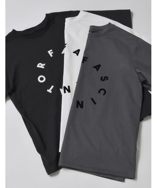 Re:EDIT（リエディ）の「[2025SS COLLECTION][接触冷感][UVカット][紫外線対策]サークルロゴTシャツ（Tシャツ/カットソー・レディース・ブラック/チャコールグレー/ホワイト・MEDIUM/LARGE）」の18枚目の写真
