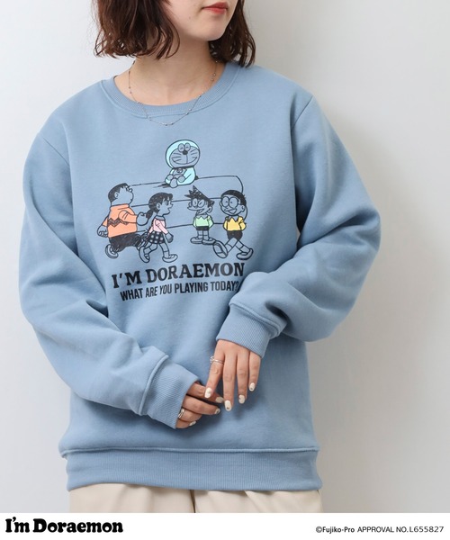 sanrio(サンリオ)の「I’m Doraemonプリントトレーナー(スウェット・メンズ・ブラック/オフホワイト/グレイッシュベージュ/ブルーグレー・L/M/LL)」の17枚目の写真