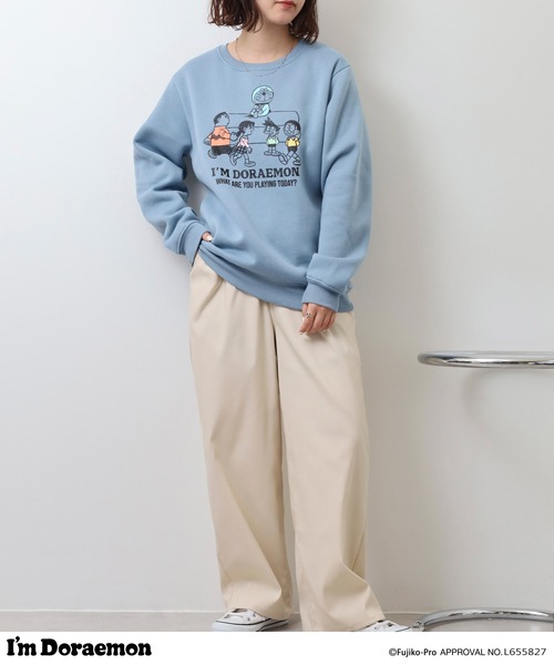 sanrio(サンリオ)の「I’m Doraemonプリントトレーナー(スウェット・メンズ・ブラック/オフホワイト/グレイッシュベージュ/ブルーグレー・L/M/LL)」の20枚目の写真