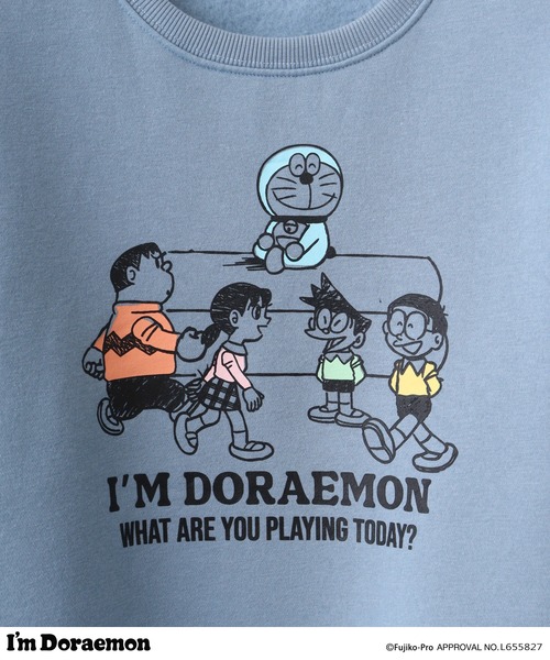 sanrio(サンリオ)の「I’m Doraemonプリントトレーナー(スウェット・メンズ・ブラック/オフホワイト/グレイッシュベージュ/ブルーグレー・L/M/LL)」の16枚目の写真