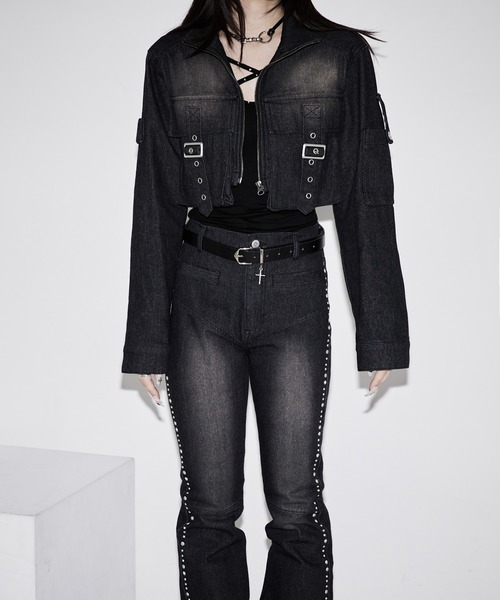 パンツ 51/2 FLARE-LINE STUDS DENIM Spick & Span（スピックアンドスパン）の「51/2 FLARE-LINE