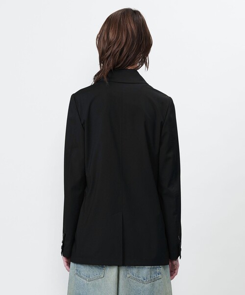 ASTRAET(アストラット)の「<ASTRAET>ピークドラペル 6ボタン ダブルジャケット(テーラードジャケット・レディース・ブラック/ライトグレー・1/0)」の11枚目の写真