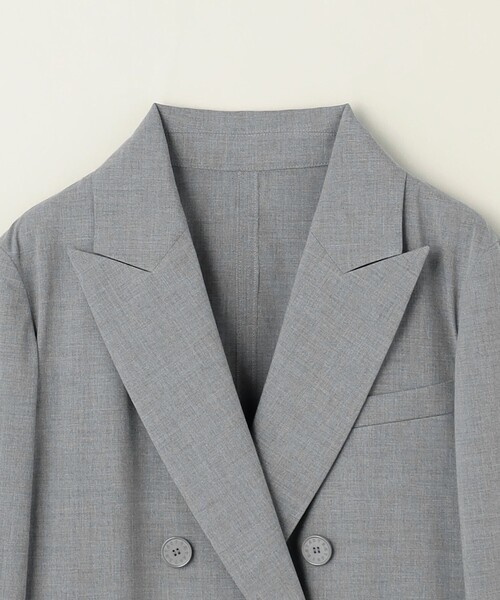 ASTRAET(アストラット)の「<ASTRAET>ピークドラペル 6ボタン ダブルジャケット(テーラードジャケット・レディース・ブラック/ライトグレー・1/0)」の14枚目の写真