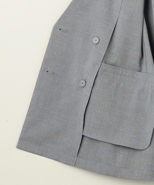 ASTRAET(アストラット)の「<ASTRAET>ピークドラペル 6ボタン ダブルジャケット(テーラードジャケット・レディース・ブラック/ライトグレー・1/0)」の19枚目の写真