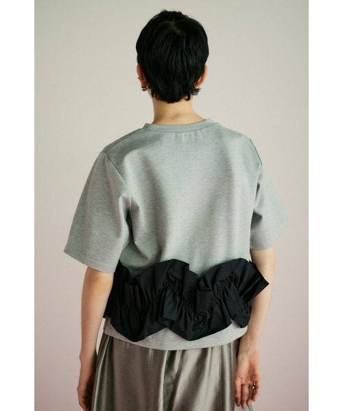 HeRIN.CYE(ヘリンドットサイ)の「Attachment hem tops アタッチメントヘムトップス(Tシャツ/カットソー・レディース・ホワイト/ネイビー/グレー・FREE)」の10枚目の写真