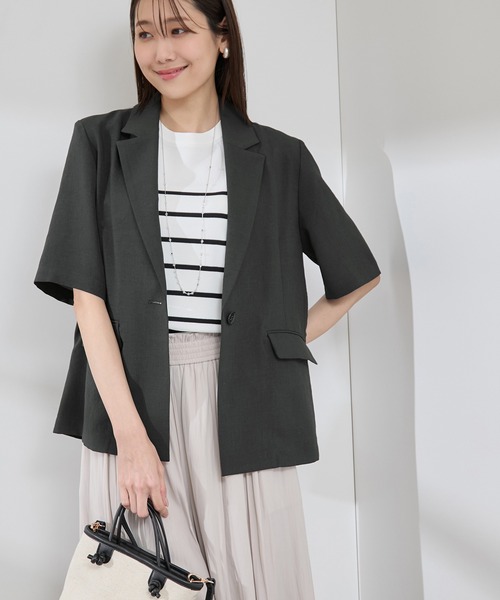 接触冷感・吸水速乾・防シワ】エフォートレスリラックスハーフスリーブ