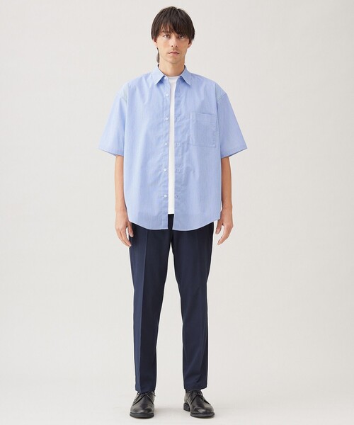 UNFILO(アンフィーロ)の「コットンライク 半袖シャツ(シャツ/ブラウス・メンズ・ブルー系1/ベージュ系3・SMALL/LARGE/MEDIUM/X-LARGE)」の12枚目の写真
