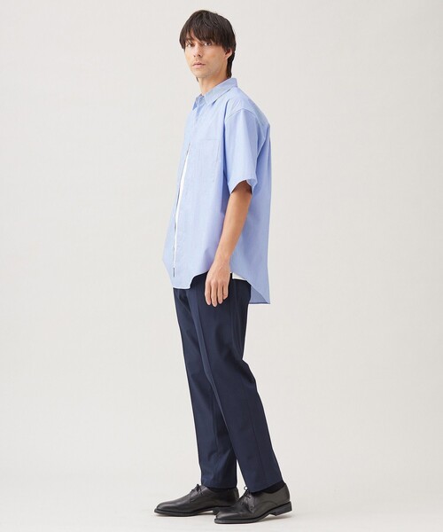 UNFILO(アンフィーロ)の「コットンライク 半袖シャツ(シャツ/ブラウス・メンズ・ブルー系1/ベージュ系3・SMALL/LARGE/MEDIUM/X-LARGE)」の11枚目の写真