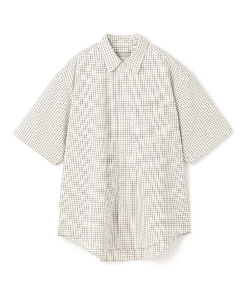 UNFILO(アンフィーロ)の「コットンライク 半袖シャツ(シャツ/ブラウス・メンズ・ブルー系1/ベージュ系3・SMALL/LARGE/MEDIUM/X-LARGE)」の4枚目の写真