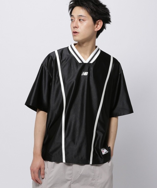 NEW BALANCE(ニューバランス)の「【New Balance(ニューバランス)】Hoops ショートスリーブシューティングトップ(Tシャツ/カットソー・メンズ・ブラック・LARGE)」の4枚目の写真