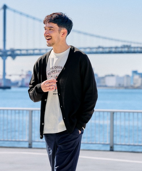 FOUND GOOD(ファウンドグッド)の「リネンライクCD(カーディガン/ボレロ・メンズ・ブラック/グレー系5/ブルー系5・M/L/XL)」の8枚目の写真