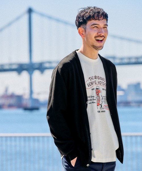 FOUND GOOD(ファウンドグッド)の「リネンライクCD(カーディガン/ボレロ・メンズ・ブラック/グレー系5/ブルー系5・M/L/XL)」の9枚目の写真