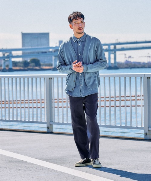 FOUND GOOD(ファウンドグッド)の「リネンライクCD(カーディガン/ボレロ・メンズ・ブラック/グレー系5/ブルー系5・M/L/XL)」の12枚目の写真