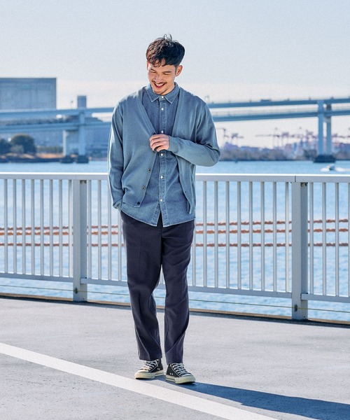 FOUND GOOD(ファウンドグッド)の「リネンライクCD(カーディガン/ボレロ・メンズ・ブラック/グレー系5/ブルー系5・M/L/XL)」の13枚目の写真