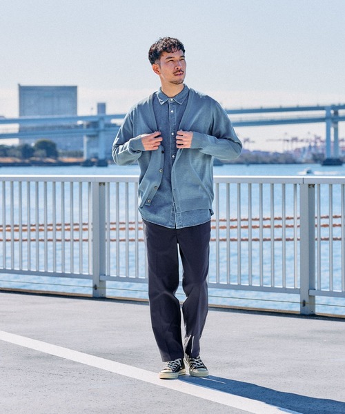 FOUND GOOD(ファウンドグッド)の「リネンライクCD(カーディガン/ボレロ・メンズ・ブラック/グレー系5/ブルー系5・M/L/XL)」の14枚目の写真