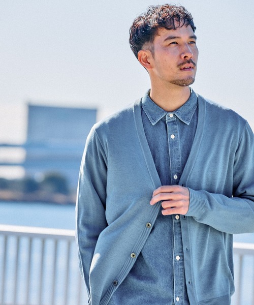 FOUND GOOD(ファウンドグッド)の「リネンライクCD(カーディガン/ボレロ・メンズ・ブラック/グレー系5/ブルー系5・M/L/XL)」の16枚目の写真