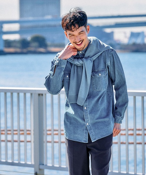 FOUND GOOD(ファウンドグッド)の「リネンライクCD(カーディガン/ボレロ・メンズ・ブラック/グレー系5/ブルー系5・M/L/XL)」の17枚目の写真