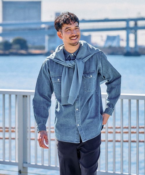 FOUND GOOD(ファウンドグッド)の「リネンライクCD(カーディガン/ボレロ・メンズ・ブラック/グレー系5/ブルー系5・M/L/XL)」の18枚目の写真