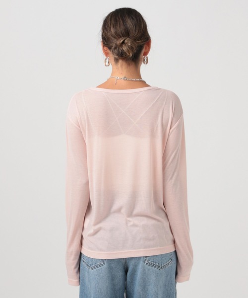 BAYFLOW（ベイフロー）の「[トレンドアイテム]タンク&ロングスリーブTシャツ2Pセット（Tシャツ/カットソー・レディース・ブラック/ピンク/オフホワイト・FREE）」の6枚目の写真