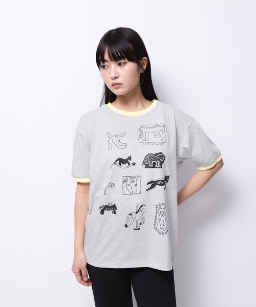 Common Noun(コモン ナウン)の「“HORSE” norahi 半袖T(Tシャツ/カットソー・レディース・ホワイト/ブラック/イエロー/杢グレー/ピンク・L/M)」の4枚目の写真