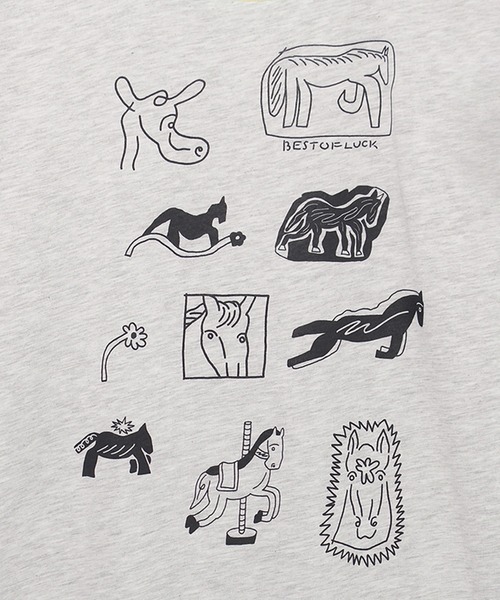 Common Noun(コモン ナウン)の「“HORSE” norahi 半袖T(Tシャツ/カットソー・レディース・ホワイト/ブラック/イエロー/杢グレー/ピンク・L/M)」の7枚目の写真