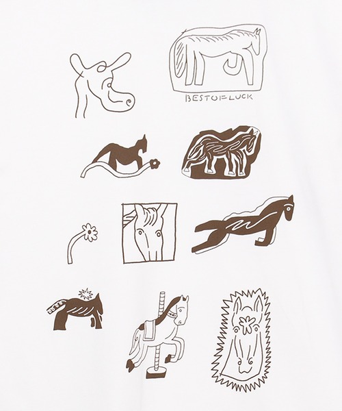 Common Noun(コモン ナウン)の「“HORSE” norahi 半袖T(Tシャツ/カットソー・レディース・ホワイト/ブラック/イエロー/杢グレー/ピンク・L/M)」の9枚目の写真