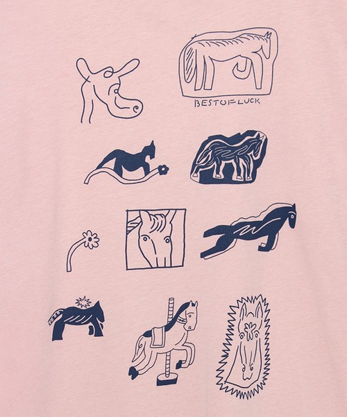 Common Noun(コモン ナウン)の「“HORSE” norahi 半袖T(Tシャツ/カットソー・レディース・ホワイト/ブラック/イエロー/杢グレー/ピンク・L/M)」の10枚目の写真