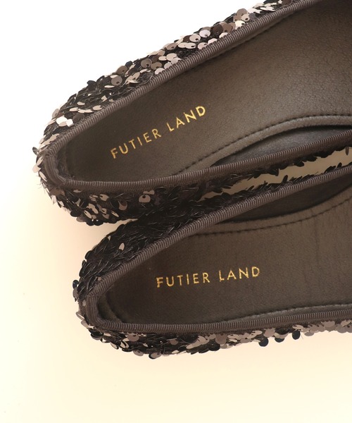 Futier land（フューティアランド）の「スパンコールポインテッドやわらかフラットパンプス（パンプス・レディース・ブラック/シルバー・36/37/38/39/40）」の21枚目の写真